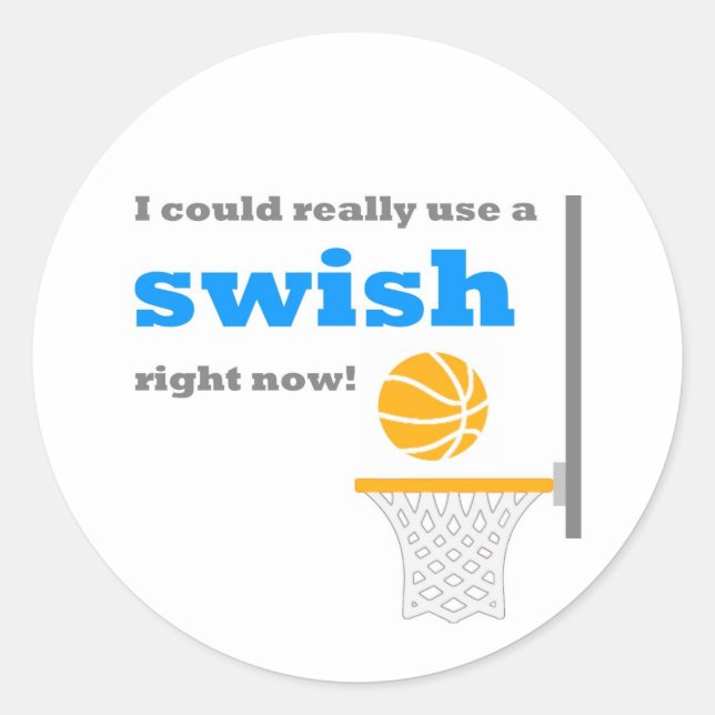 Basketball Swish Sticker (Front)