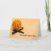 Basketball sympathy with black ribbon sorry