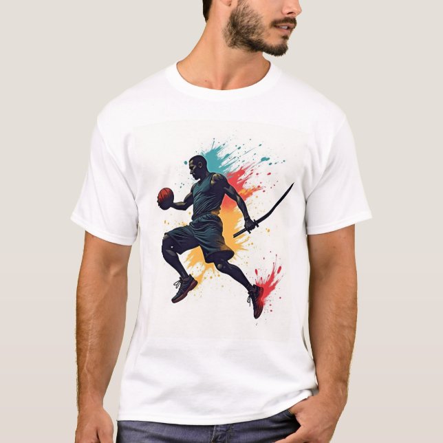 Basketball T-Shirt - Samurai Baller (Front)