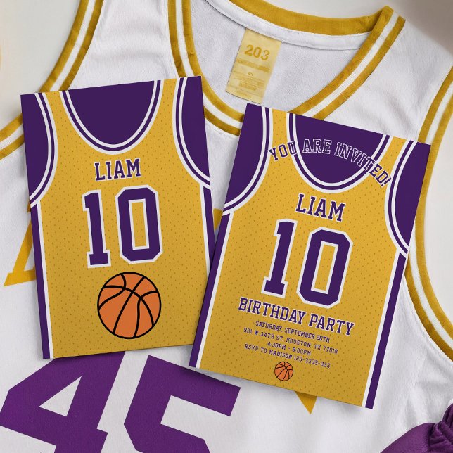 Basketball Team 10 Birthday Invitation (Creator Uploaded)