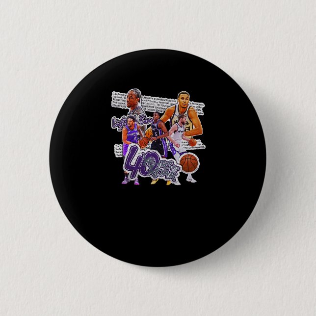 Basketball Team  6 Cm Round Badge (Front)