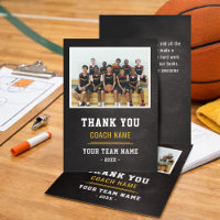 Basketball Team Coach Thank You Photo