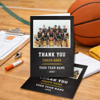 Basketball Team Coach Thank You Photo