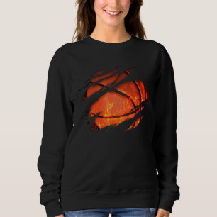 Basketball Team Dunking Fan Women Kids Teens 1 Sweatshirt