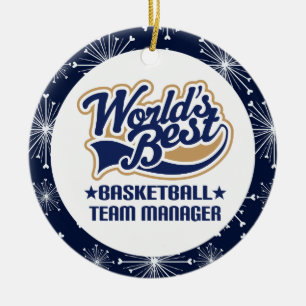 Basketball Team Manager Ceramic Tree Decoration