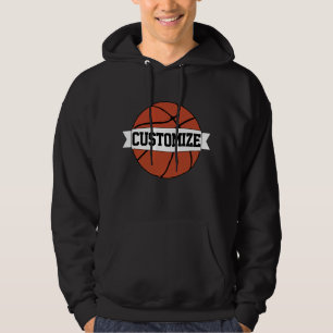 Basketball Team Name Player Name and Number Custom Hoodie