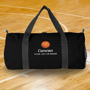 Basketball Team Personalized Name Custom Text Duffle Bag