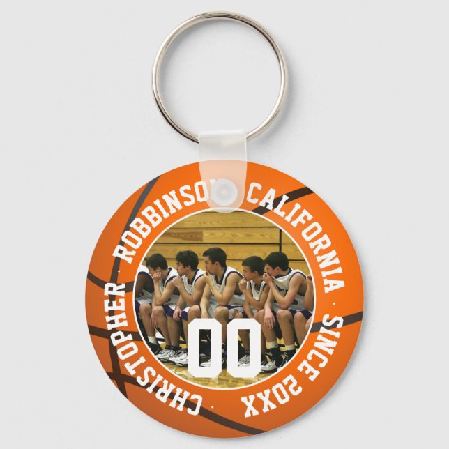 Basketball team photo key ring (Front)