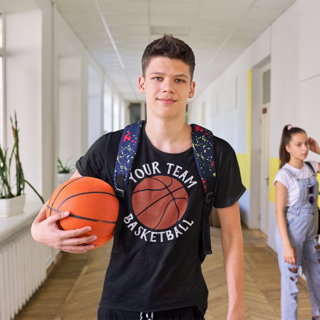 Basketball Team, Player Name and Jersey Number T-Shirt (Creator Uploaded)