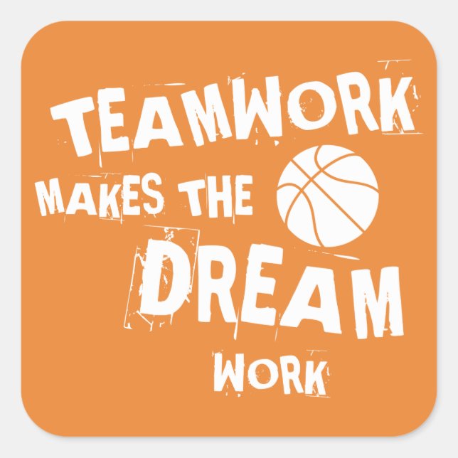 Basketball Teamwork Sticker (Front)