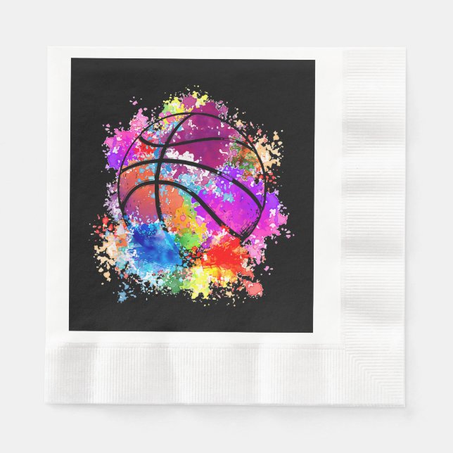 Basketball Teenagers Girls Teens Women Baller Dunk Napkin (Front)