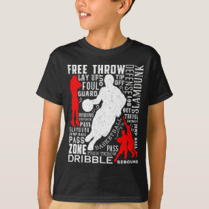 Basketball terms motivational words funny gift T-Shirt