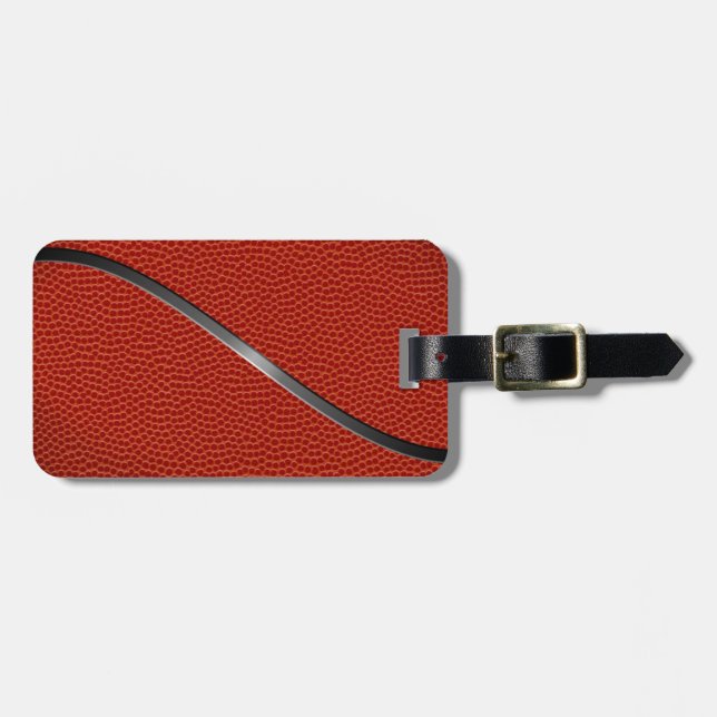 Basketball Texture Luggage Tag (Front Horizontal)