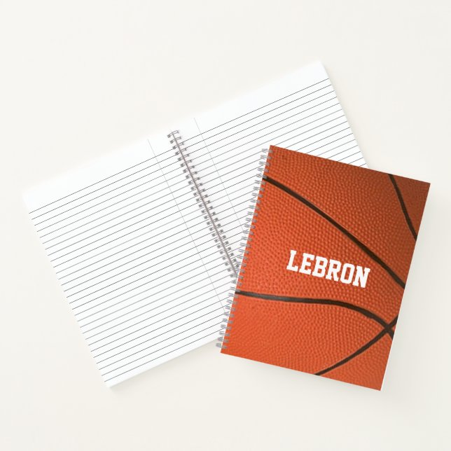 Basketball Texture Personalised Spiral Notebook (Inside)