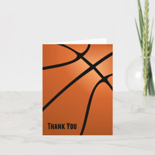 Basketball Thank You Blank Customisable Card
