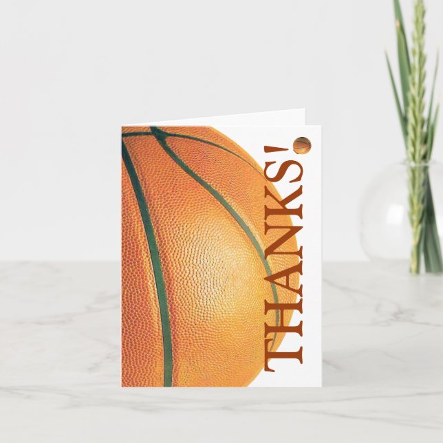 Basketball Thank You Card (Front)