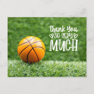 Basketball Thank you card with basketball