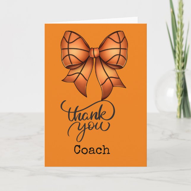 Basketball thank you coach   card (Front)