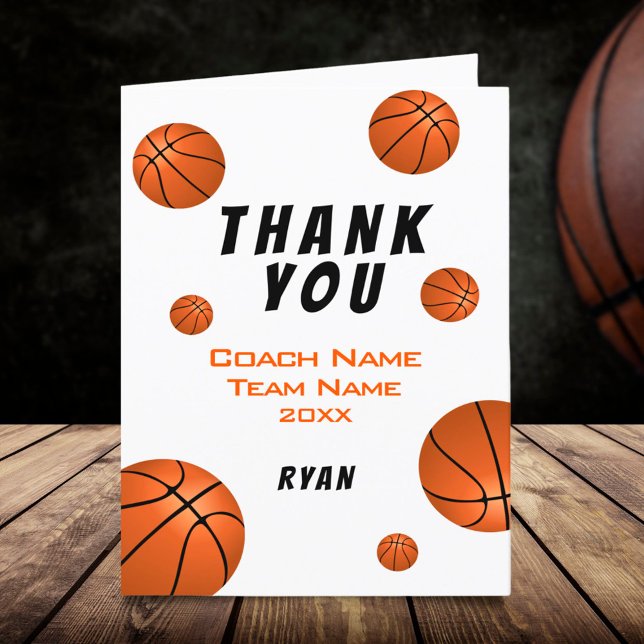 Basketball Thank you Coach Card (Creator Uploaded)
