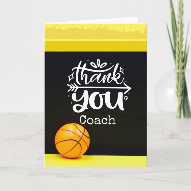 Basketball thank you coach   card (Front)