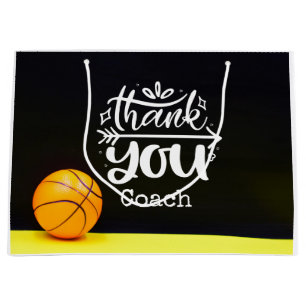 Basketball thank you coach large gift bag