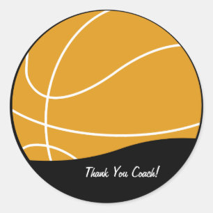 Basketball Thank You Stickers