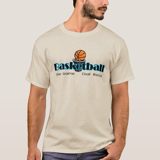 Basketball The Game That Rocks Men's Tee (Front)
