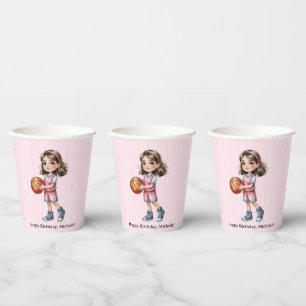 Basketball Theme Birthday Party For Girl’s Paper Cups
