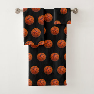 Basketball Theme Black      Bath Towel Set