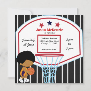Basketball theme invitation