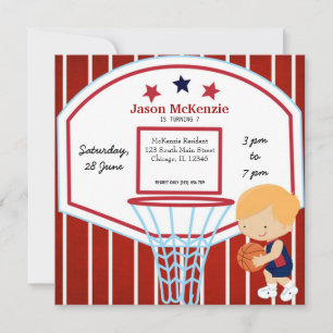 Basketball theme invitation