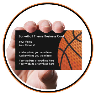 Basketball Theme Profile Cards