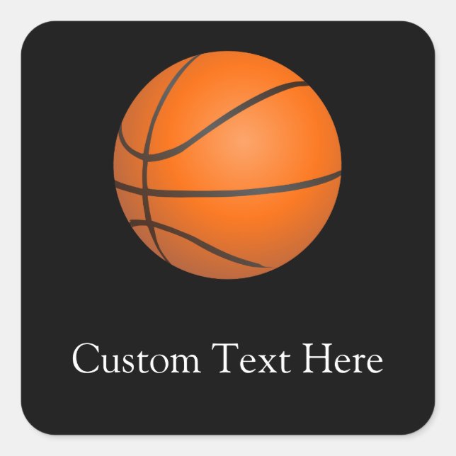 Basketball Theme Square Sticker (Front)