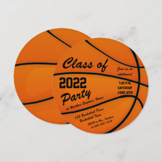 Basketball Themed Graduation Party Invitation