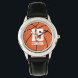 Basketball Themed Jersey Number Watch<br><div class="desc">Sports themed design perfect for boys and girls of all ages.</div>