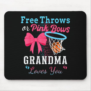 Basketball throws or pink bows grandma loves you mouse pad