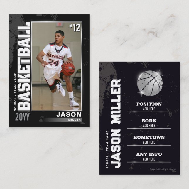 Basketball Trading Card, Basketball Player Card  (Front/Back)