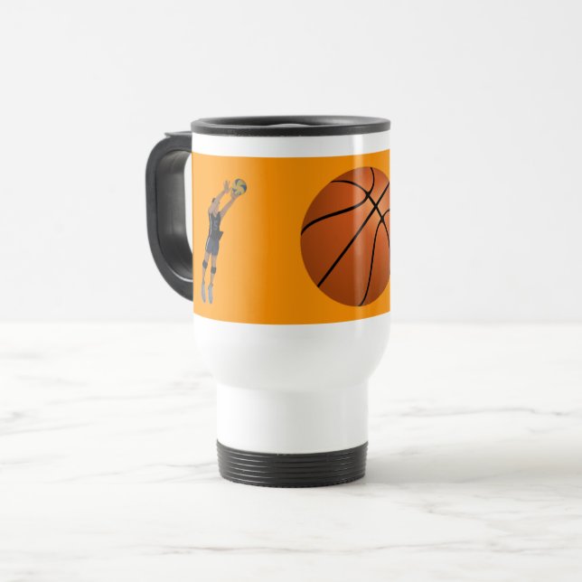 BASKETBALL TRAVEL MUG (Front Left)