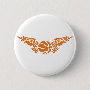 basketball. tribal. 6 cm round badge