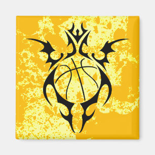 basketball. tribal. magnet