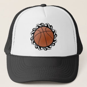 basketball. tribal. trucker hat