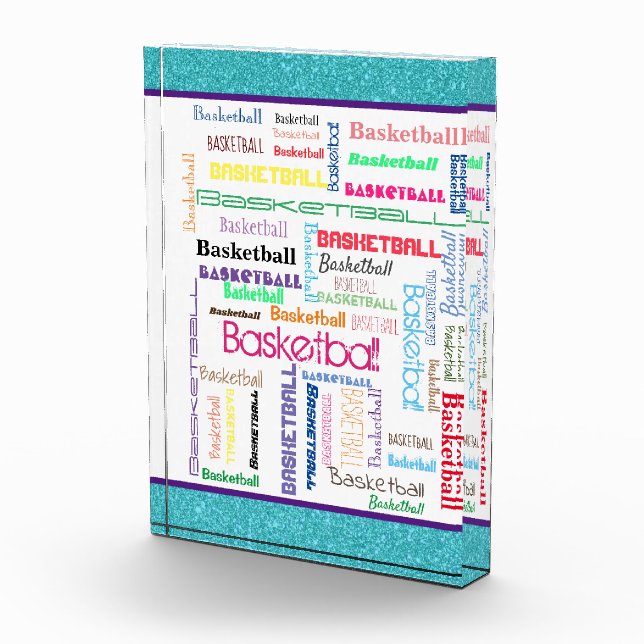 Basketball Typography Photo Block (Right)