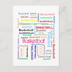 Basketball Typography Postcard