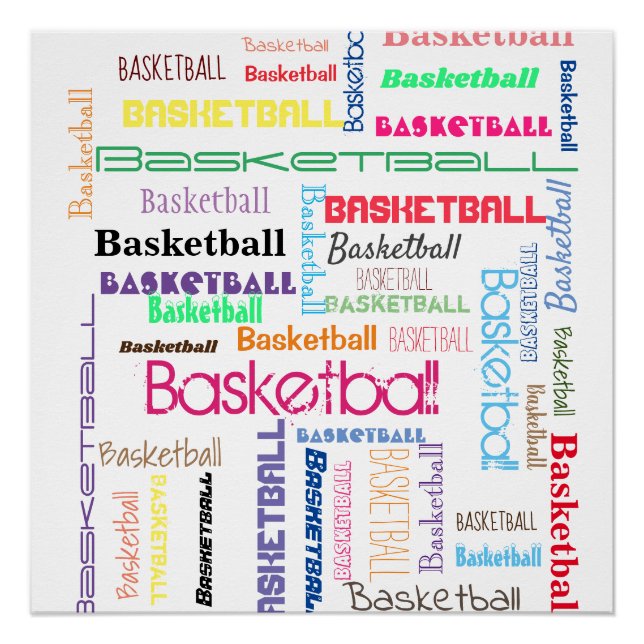 Basketball Typography Poster (Front)