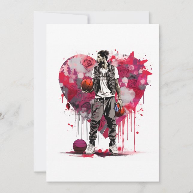 Basketball Valentine Card (Front)