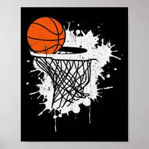 Basketball Vintage Bball Player Coach Sports Balle Poster