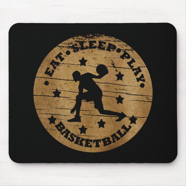 basketball vintage distressed style mouse pad (Front)