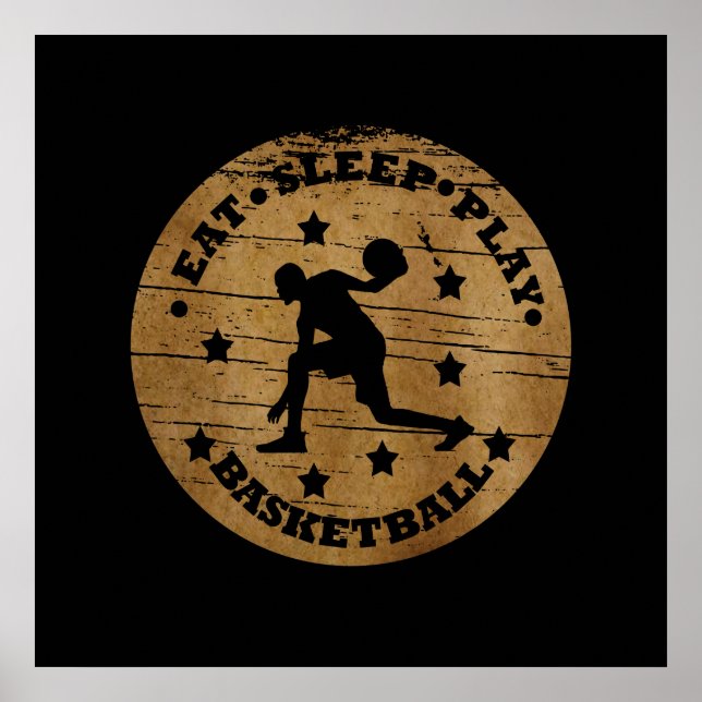 basketball vintage distressed style poster (Front)