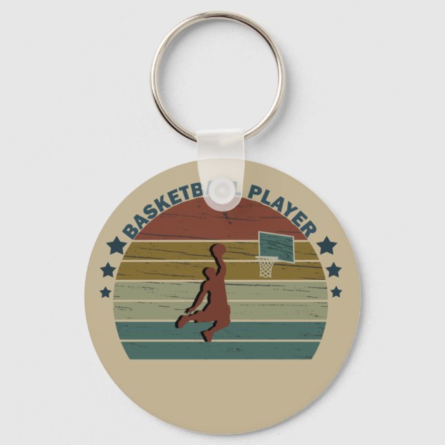 basketball vintage player key ring (Front)