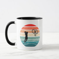 Basketball vintage player slam dunk